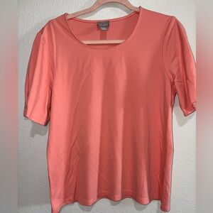 Chico's Coral Short Sleeve Tee